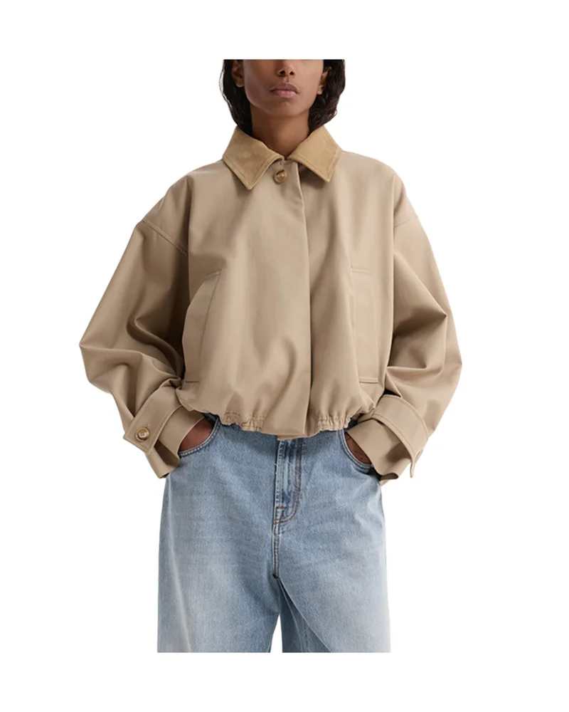 Suede Collar Blouson Jacket
