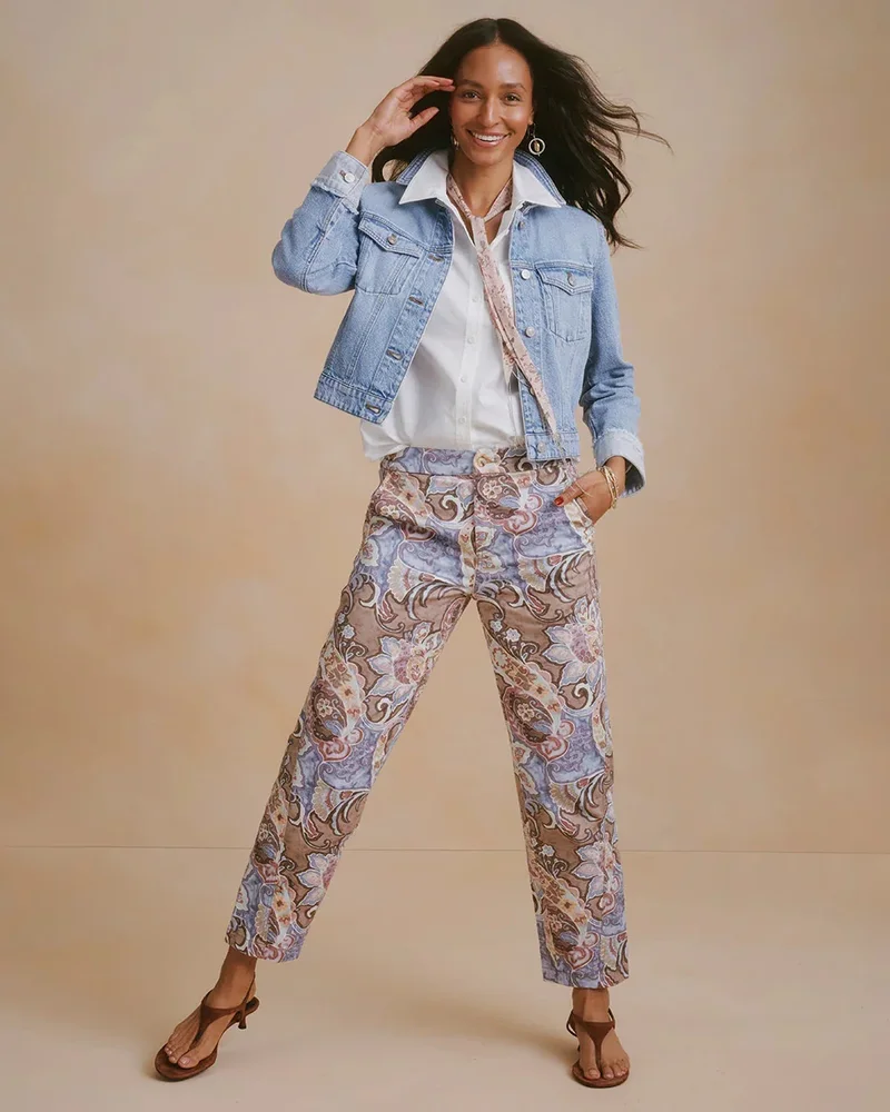 chicos.com Printed Boyfriend Chino Pants