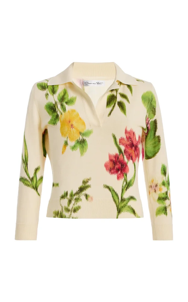 Toile-Printed Virgin Wool Top