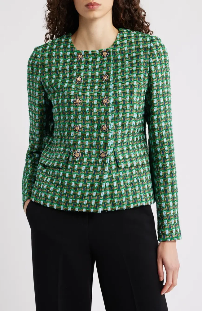 The Eleni Double Breasted Tweed Blazer