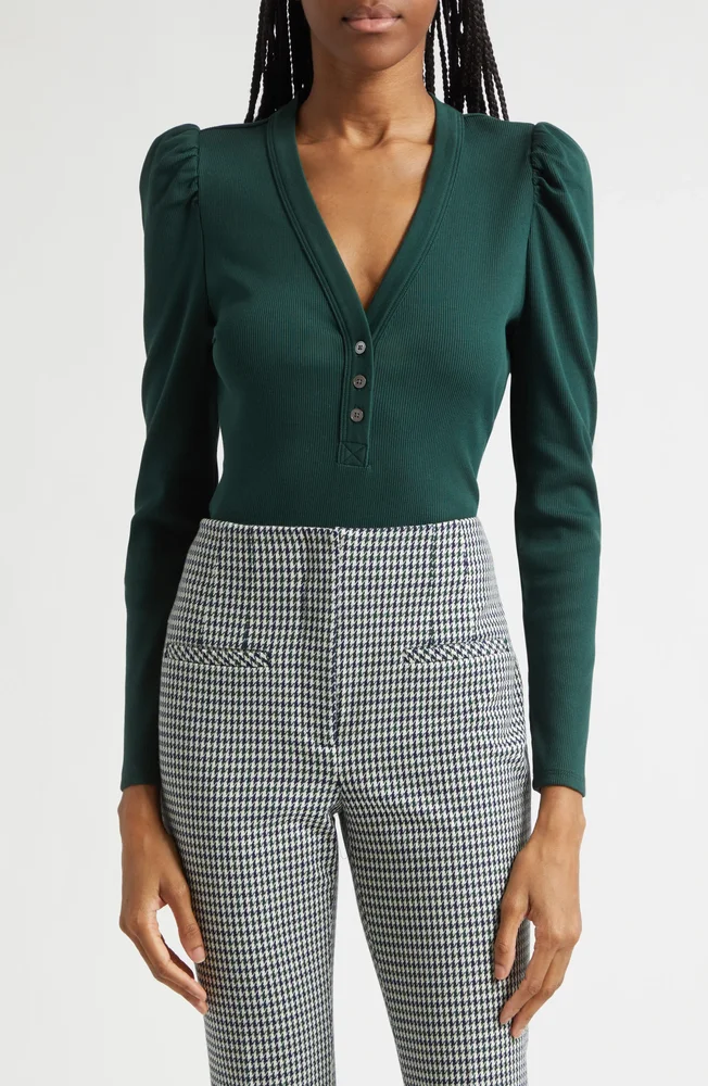 Dekalb Rib Puff Shoulder Henley