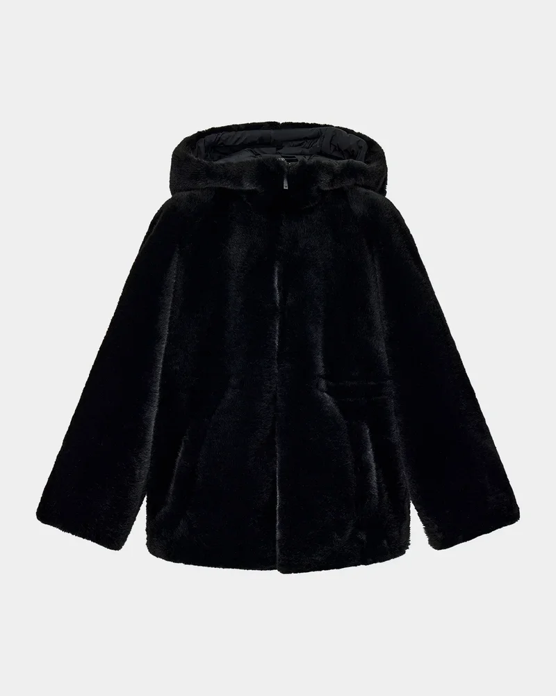 Faux-Fur Caban Coat
