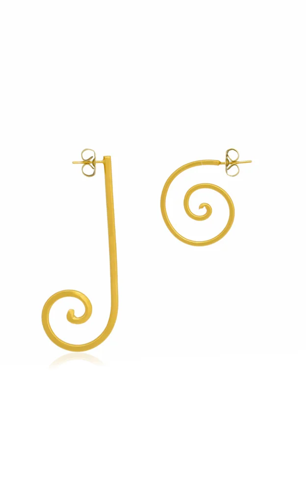 Unpe 24K Yellow Gold-Plated Earrings