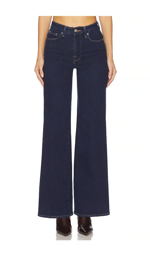 Lyocell Cotton Blend Denim Women Palazzo Jeans With Belt