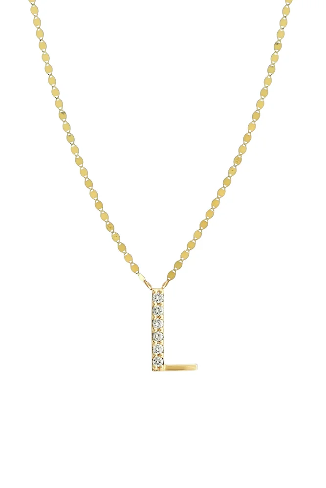 14K Gold Initial Pendant Necklace