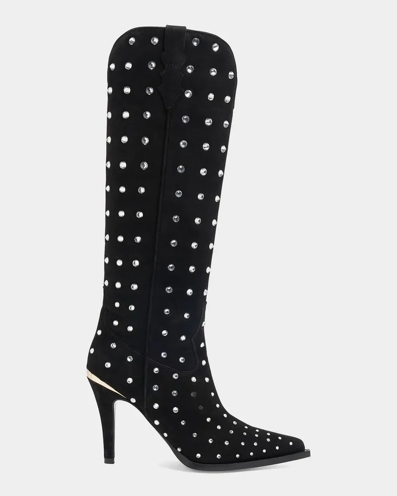 Dublin 95MM Embellished Suede Knee-High Boots