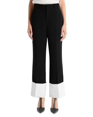 Maesa Contrast Hem Pants