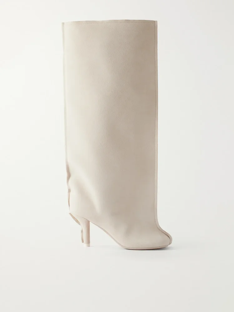 Suede knee boots