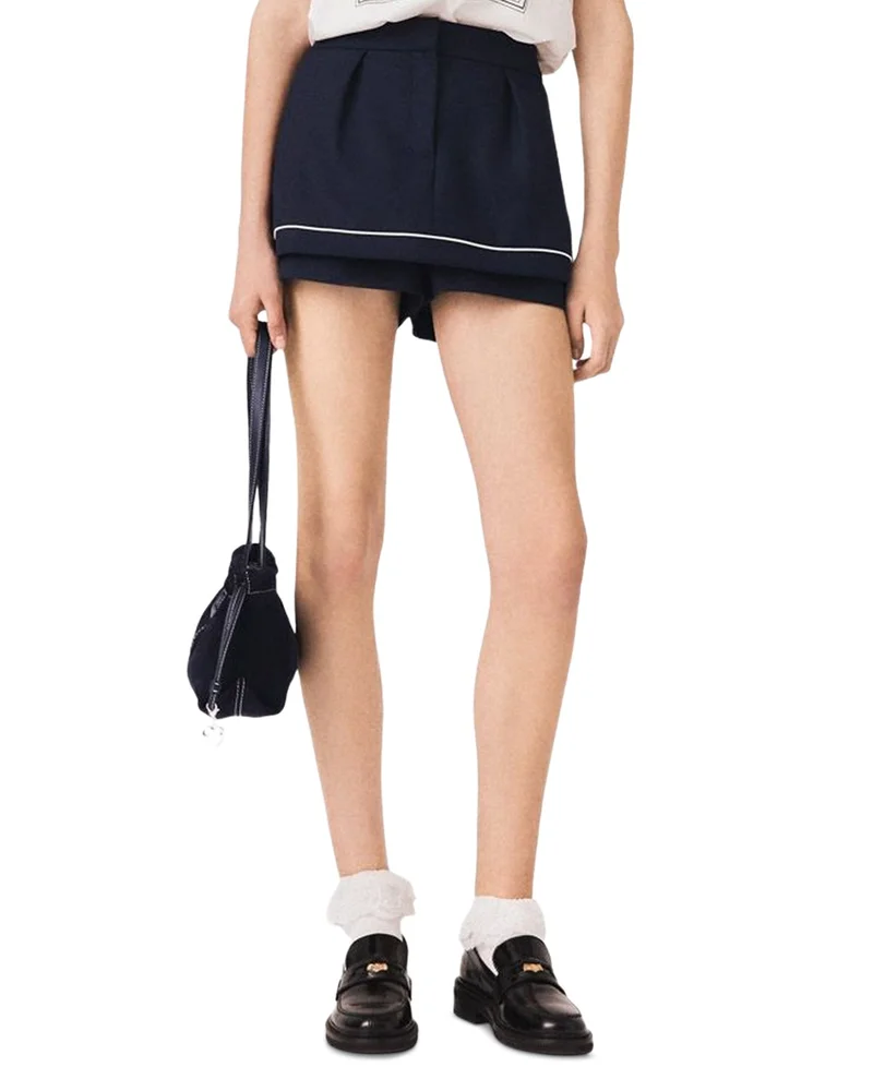 Layered Effect Suit Shorts