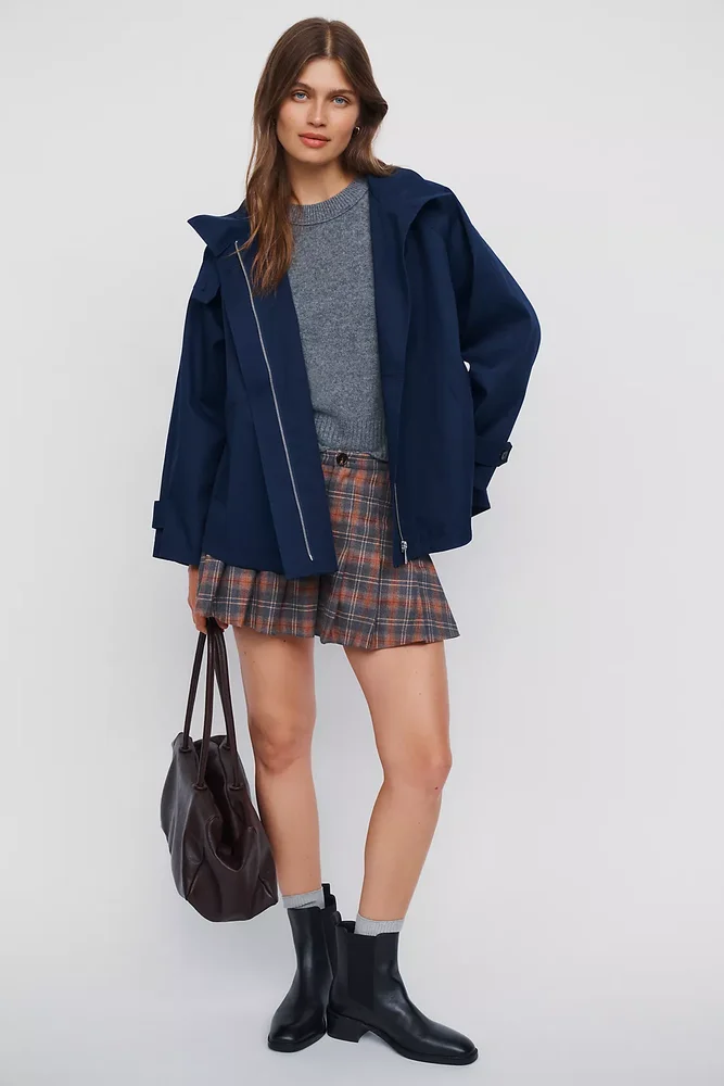 Lyonne Funnel Neck Cape Jacket