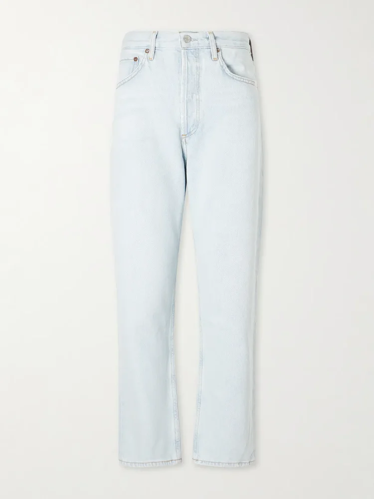90's Crop mid-rise straight-leg organic jeans