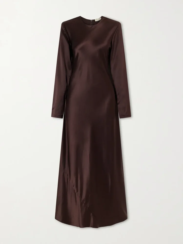 Mercedes silk-satin maxi dress