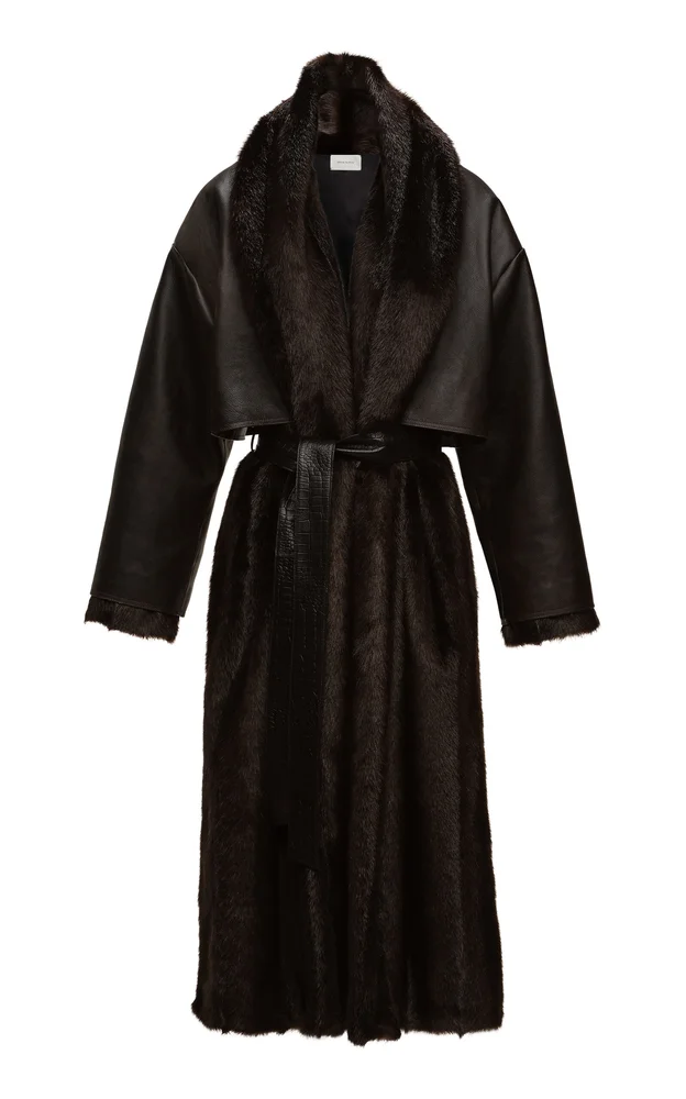 Layered Faux-Fur Coat