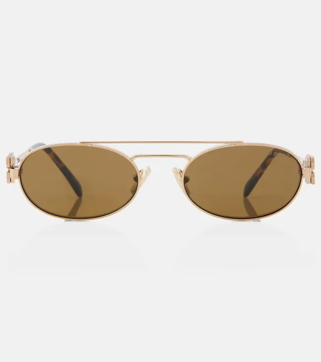 Logo oval sunglasses