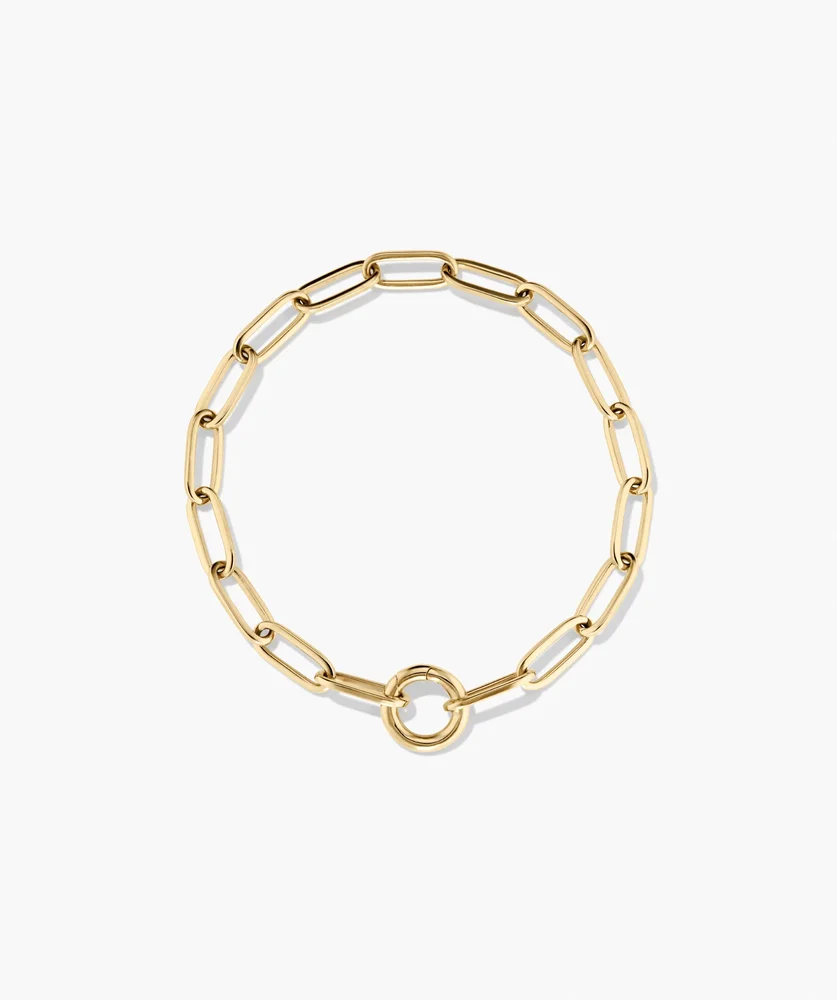 Paperclip Chain Charm Bracelet