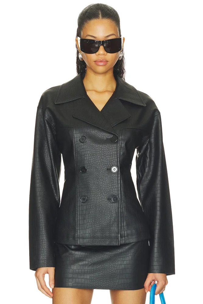 Caroline Faux Leather Jacket