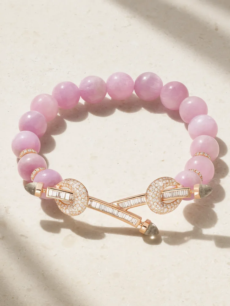 Chakra 18-karat rose gold multi-stone bracelet