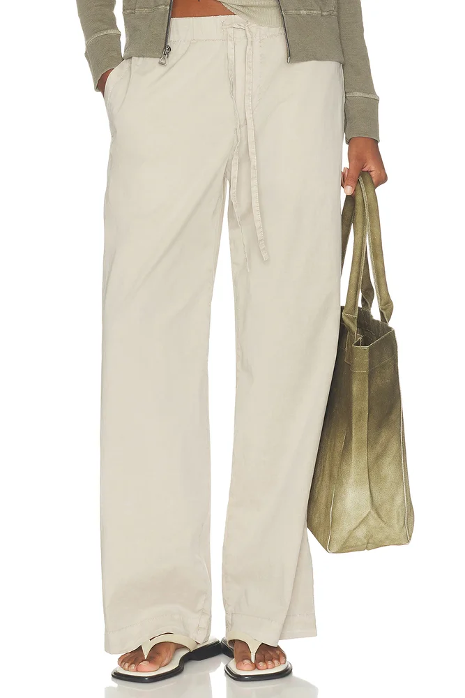 Cotton Linen Stretch Poplin Pant