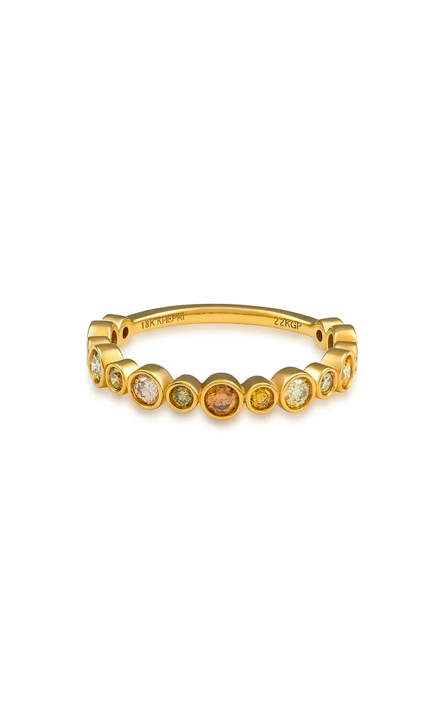 Fancy Color Diamond Petite Bezel Bubble Band