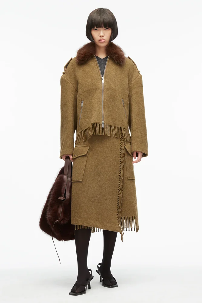 Wool Blanket Zip Up Jacket