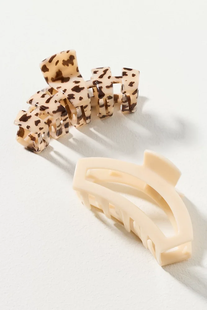 Large Hair Claw Clips, Set of 2