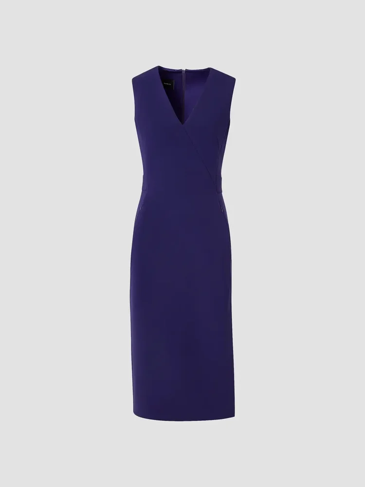 Double-Faced Wool Sheath Dress