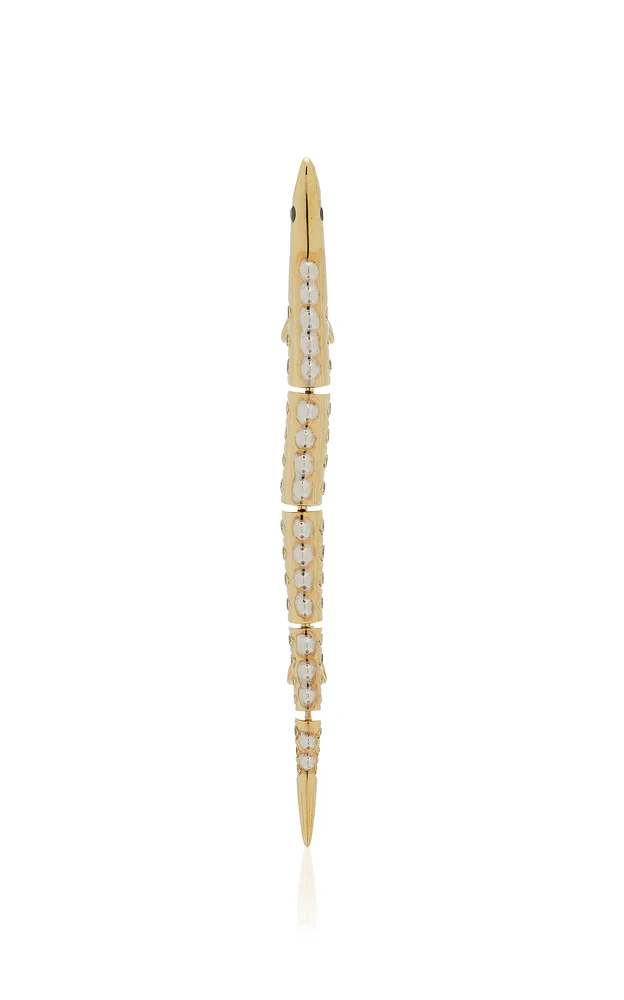 Marlin Yellow Gold Diamond Single Earring