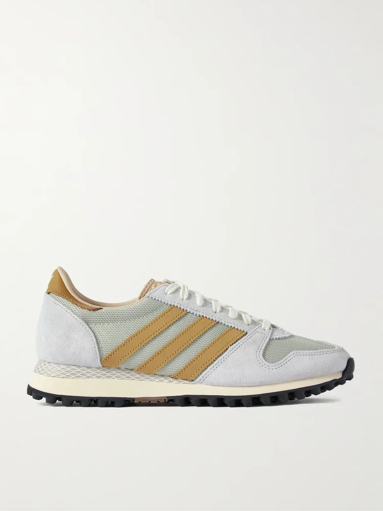 Longridge Spezial Leather-Trimmed Mesh and Suede Sneakers