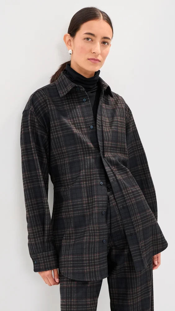 Anne Tartan Tailored Button Down Shirt