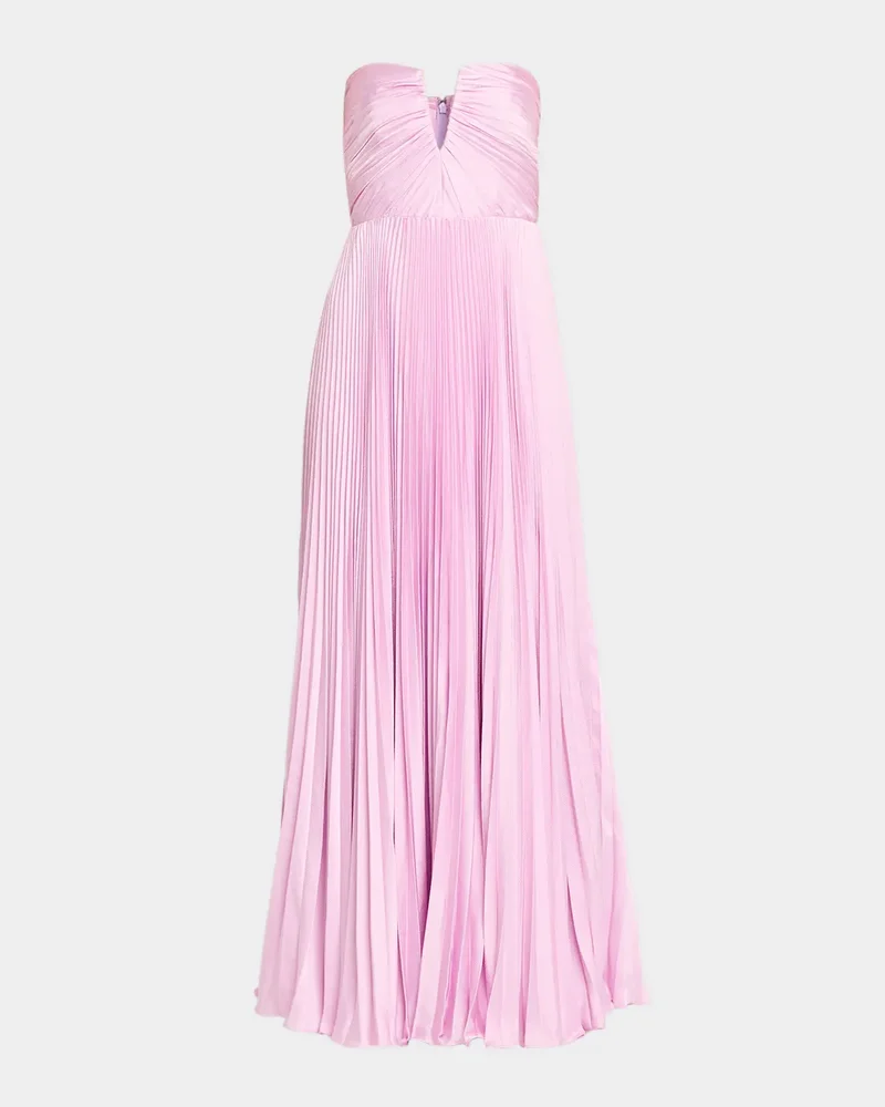 Ella Strapless Pleated A-Line Gown