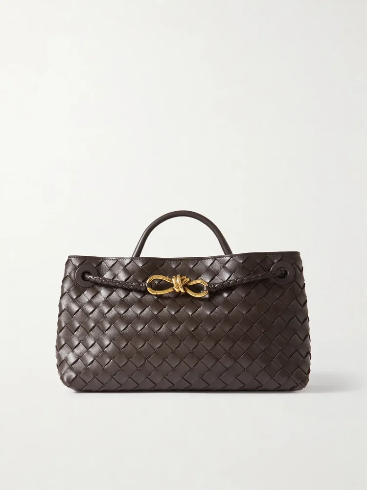 Andiamo east-west small Intrecciato leather top-handle bag