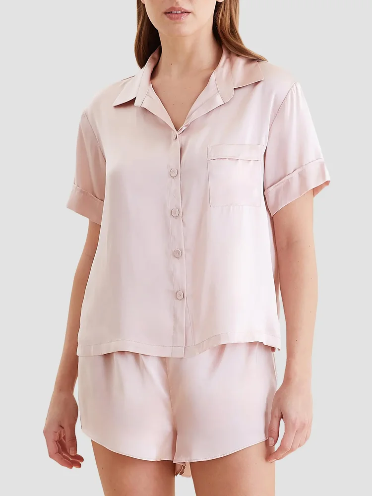 Audrey Silk Boxer Pajamas
