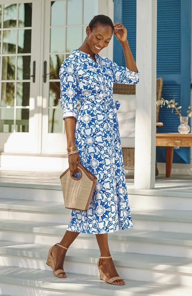 Belted A-Line Shirtdress