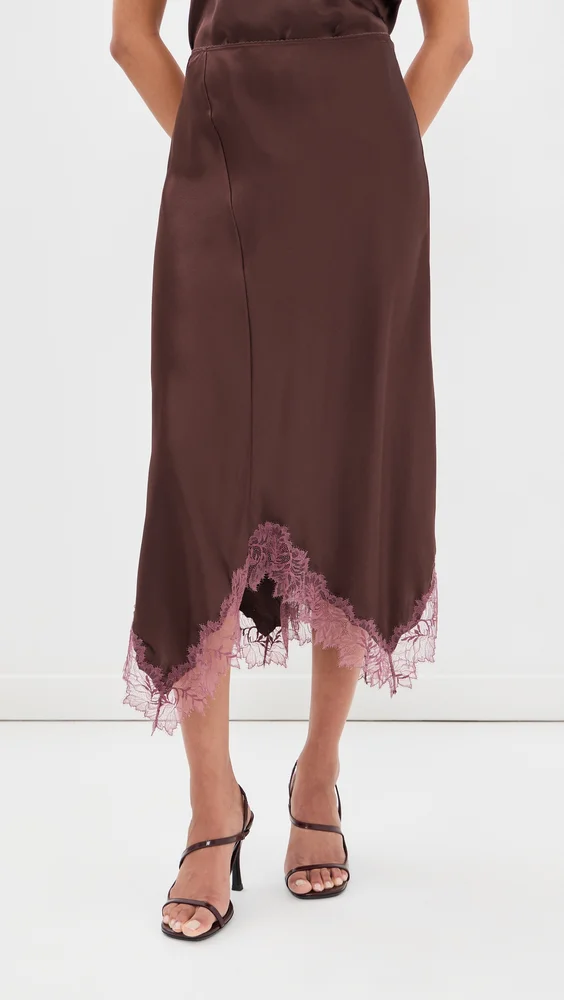 Keri Paneled Bias Silk Skirt