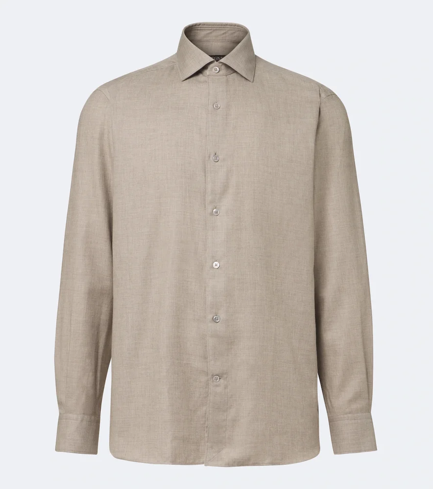 Cotton and cashmere shirt
