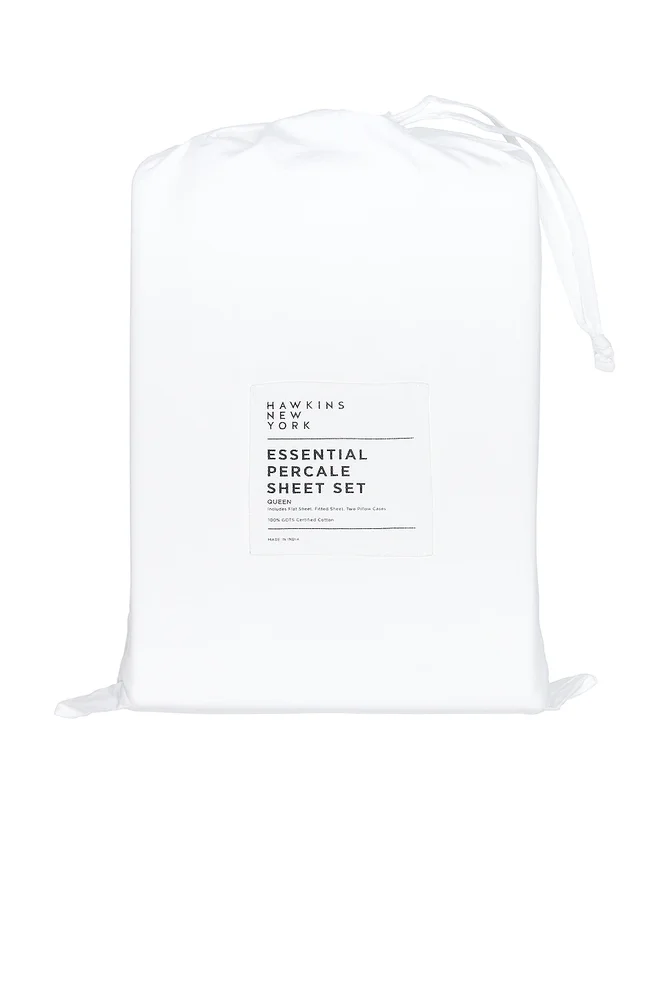 Essential Percale Bedding Queen Sheet Set