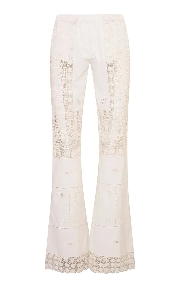 Lilo Patchwork Cotton Lace Pants