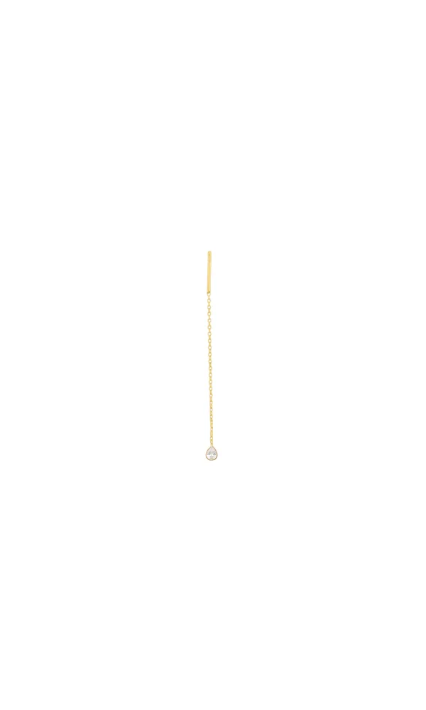 Diamond Drop Threader Earring