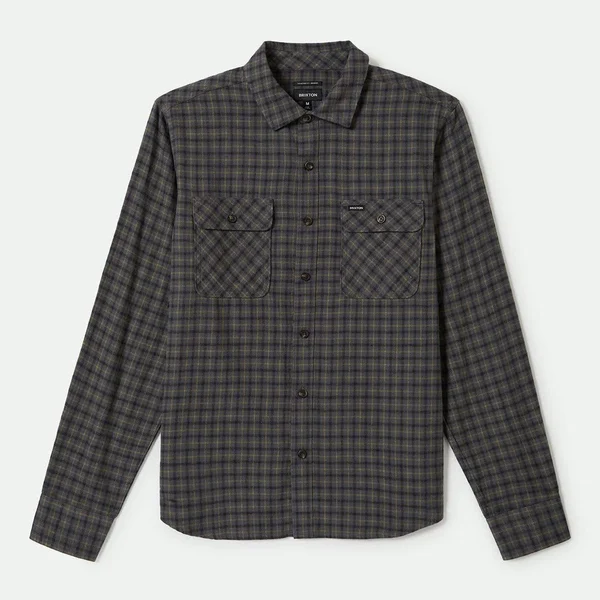 Men's Bowery Lightweight Ultra Soft L/S Flannel in Charcoal/Ray Flower/Black