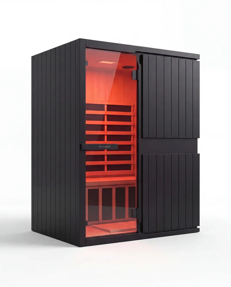SaunaBox Solara 2-Person: Full Spectrum Infrared Sauna