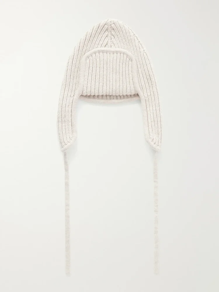 Dewar ribbed cashmere trapper hat