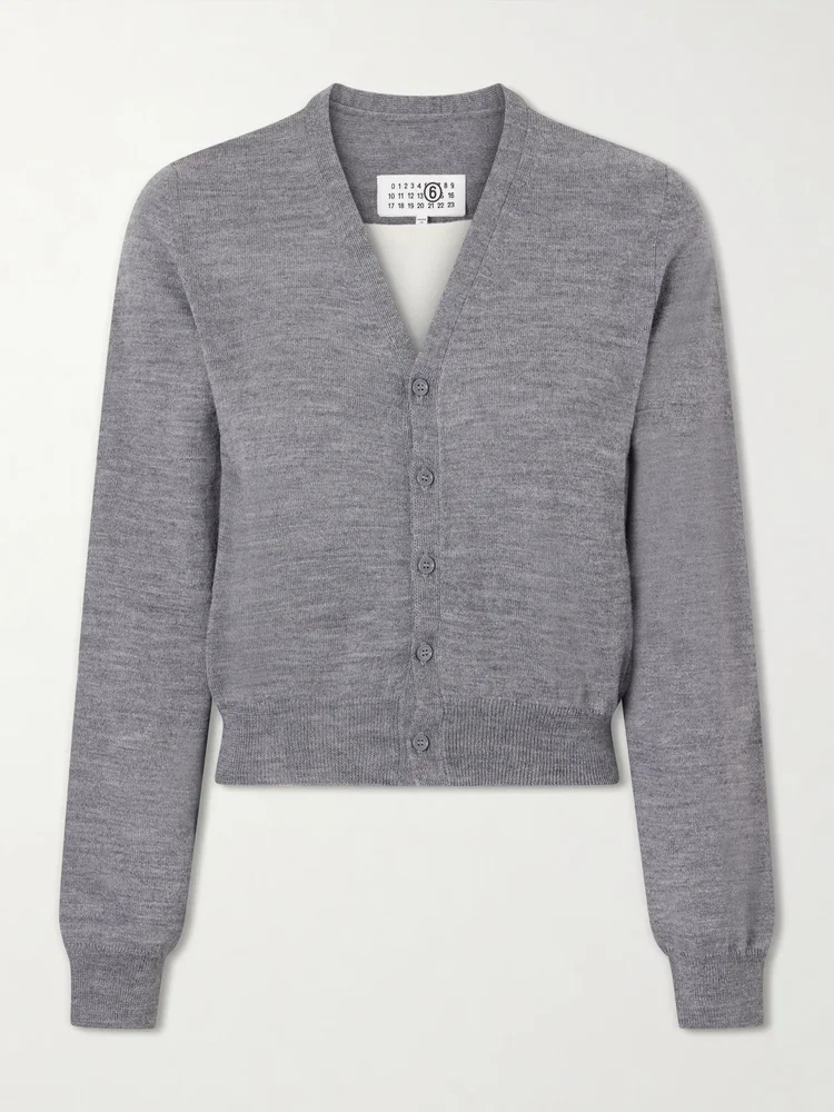 Wool-blend cardigan