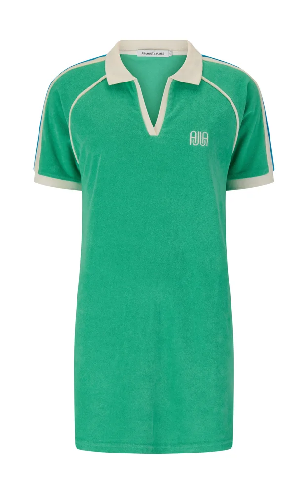 Riviera Terry Dress Tropical Green