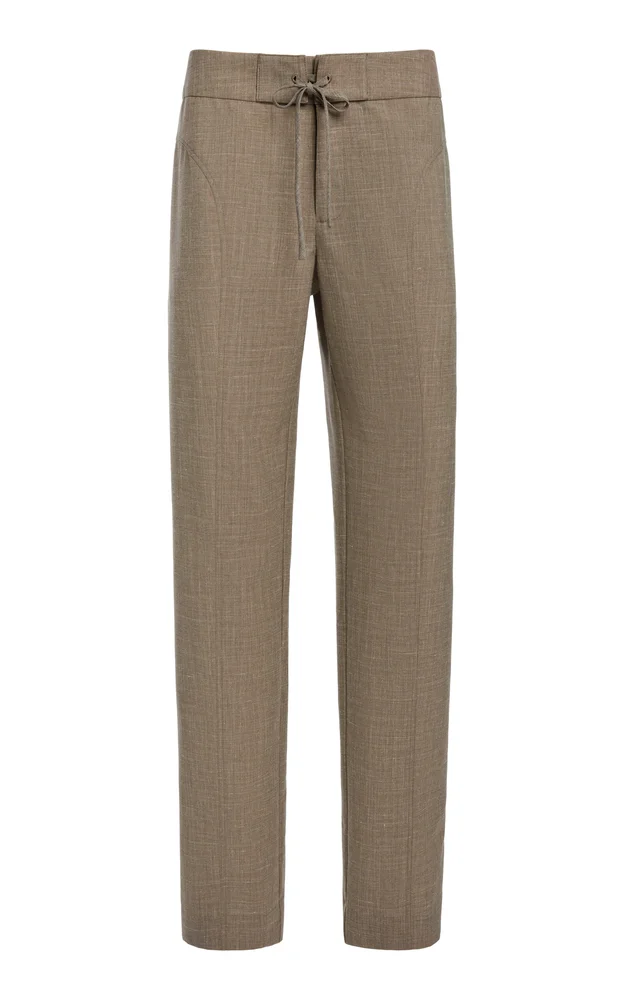 Banyan Paneled Wool Trouser
