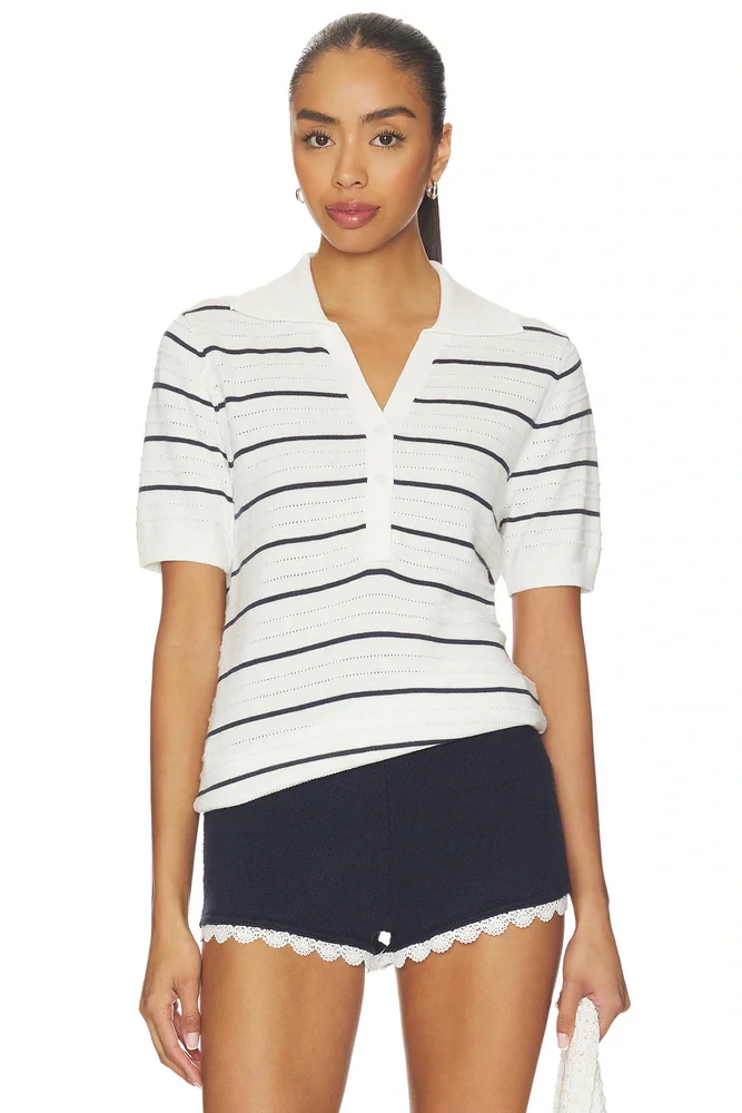 Wren Knit Polo Top