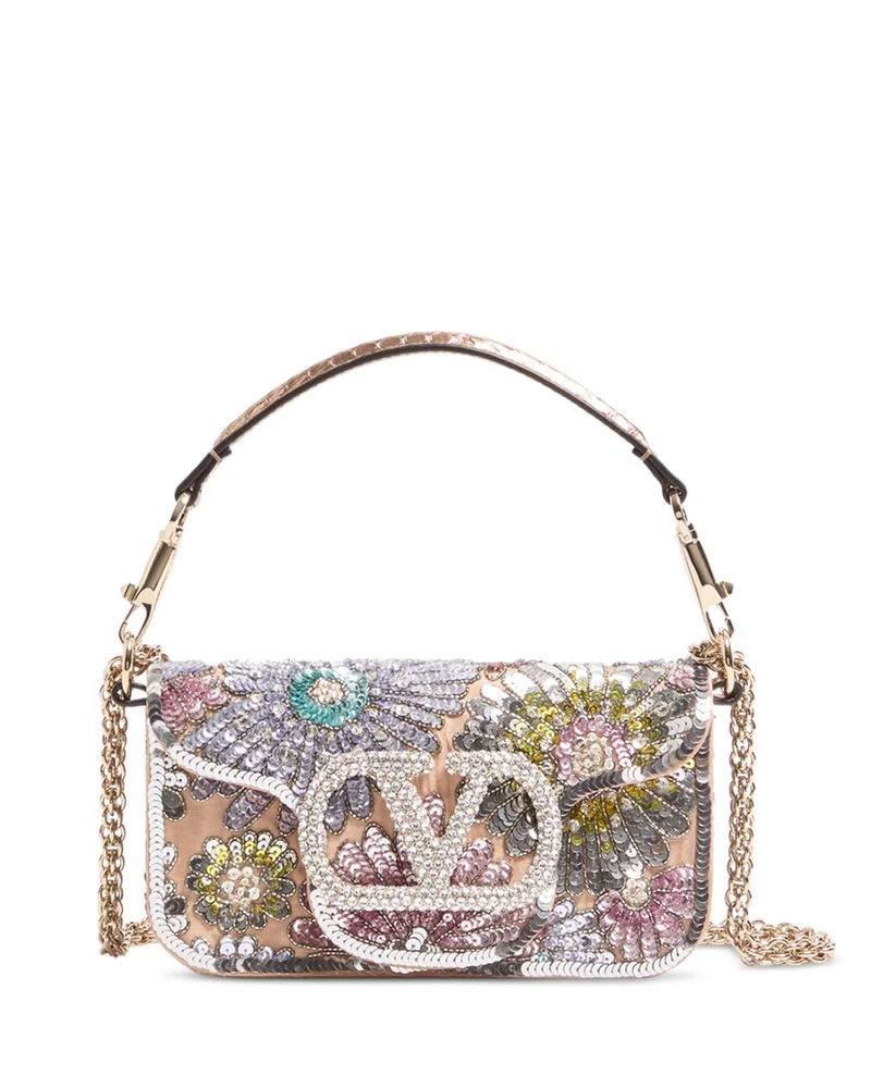 Locò VLogo Small Embroidered Shoulder Bag