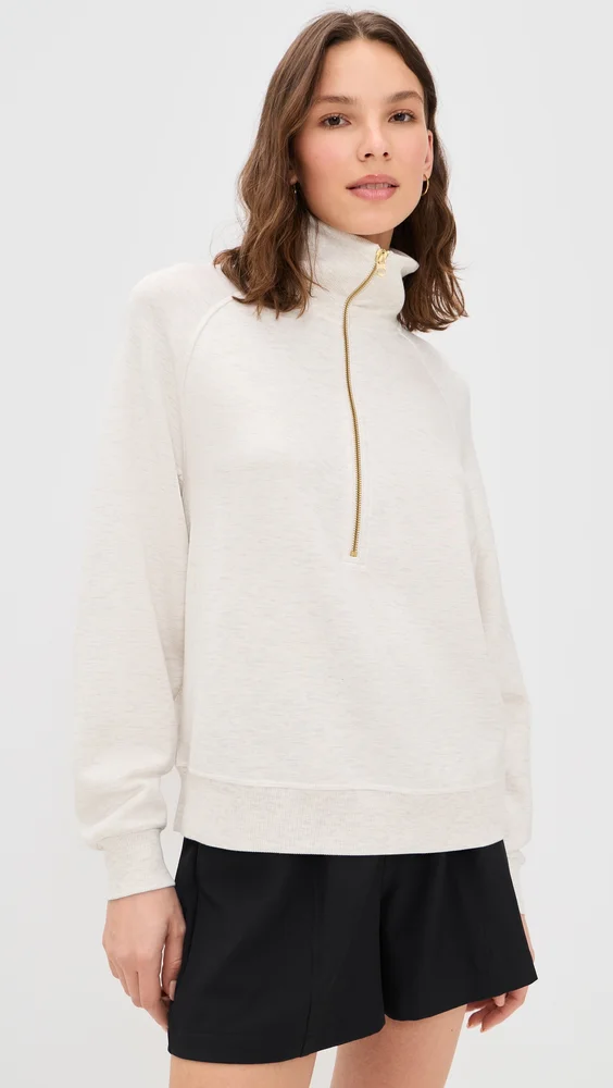 Selene Half Zip Marl Pullover