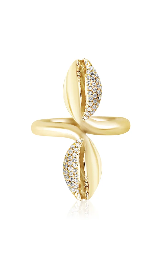 Le Cauri Ibeji 18K Yellow Gold Diamond Ring