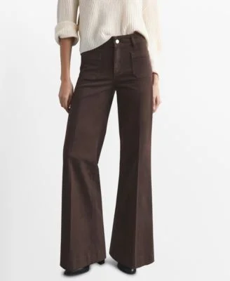 Women's Pockets Wide-Leg Jeans