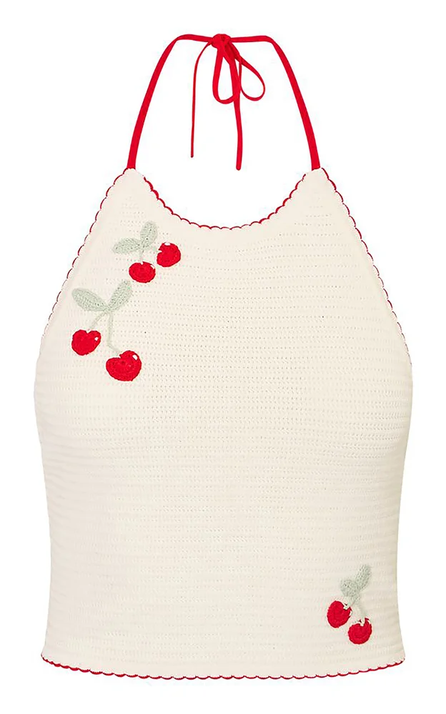 Avanyah Cherry Crochet Top